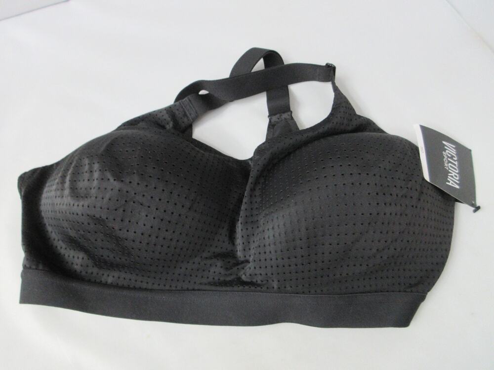 NWT Victoria’s Secret Sport Lightweight Mesh Black Sports Bra Size 36D